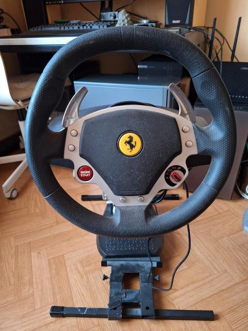 THRUSTMASTER FERRARI F430 STUURWIEL + METALEN STEUN, Games en Spelcomputers, Spelcomputers | Sony Consoles | Accessoires, Gebruikt