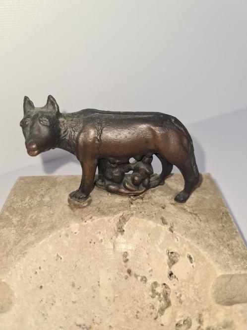 Bronzen Asbak Romulus & Remus & de wolvin Italië, Antiquités & Art, Antiquités | Bronze & Cuivre, Enlèvement ou Envoi