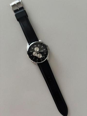Uurwerk heren Fossil zwart, Montre-bracelet, Autres marques, Enlèvement ou Envoi, Autres matériaux