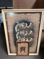 Papyrus uit egypte in kader, Huis en Inrichting, Ophalen, Gebruikt