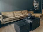 BePureHome Rodeo bank velvet oker 3 zits + hocker., Ophalen, Gebruikt, Overige materialen