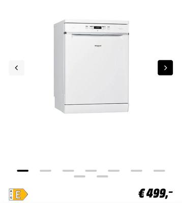 Whirlpool vaatwasser vrijstaand beschikbaar voor biedingen