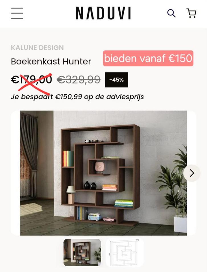 Mooie open kast voor op kot of in praktijkruimte!, Huis en Inrichting, Kasten | Wandmeubels, Ophalen