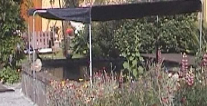 Zonnebescherming 4.5 x 3.5 m – in h.goede. staat -als nieuw, Tuin en Terras, Vijver-toebehoren, Zo goed als nieuw, Overige typen