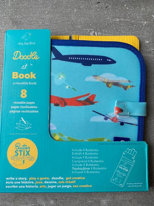 Jac Jac Bird - Krijtboekje vliegtuigen. Nieuw!, Enfants & Bébés, Jouets | Éducatifs & Créatifs, Neuf, Bricolage, Enlèvement ou Envoi