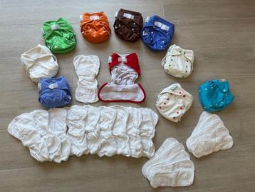 Pakket wasbare luiers (10 stuks) beschikbaar voor biedingen
