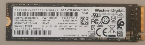 512 SSD Westen Digital NVMe M.2, Computers en Software, Harde schijven, Gebruikt, Intern, SSD, Ophalen of Verzenden