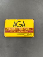 Oud emaille reclame bord Aga gas, Ophalen of Verzenden, Zo goed als nieuw, Reclamebord