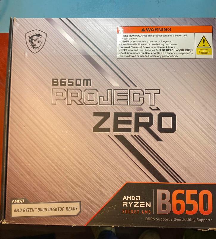 MSI B650M project zero, Computers en Software, Moederborden, Gebruikt, AMD, DDR5, Ophalen of Verzenden