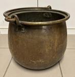 Grote Geel Koperen Ketel - 3050gr, Antiek en Kunst, Ophalen of Verzenden, Koper
