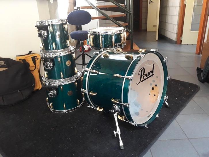 Pearl Masters Custom 50th Anniversary + drum materiaal, Muziek en Instrumenten, Drumstellen en Slagwerk, Gebruikt, Pearl, Ophalen