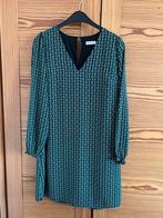 Robe fond noir motifs vert et blanc, Enlèvement ou Envoi, Comme neuf, Vert, Robe