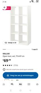 witte kallax kast 147x77 cm nieuw in doos, Ophalen, 100 tot 150 cm, Nieuw, Minder dan 150 cm