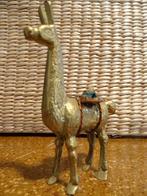 Curiosités statue en cuivre lama alpaga Pérou 11cm vintage, Enlèvement ou Envoi, Utilisé, Animal