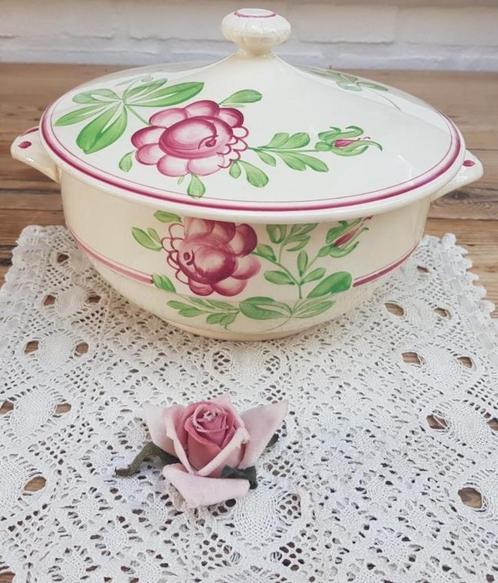 Oude Franse brocante terrine, Sarreguemines Courcelles, Antiek en Kunst, Curiosa en Brocante, Ophalen of Verzenden