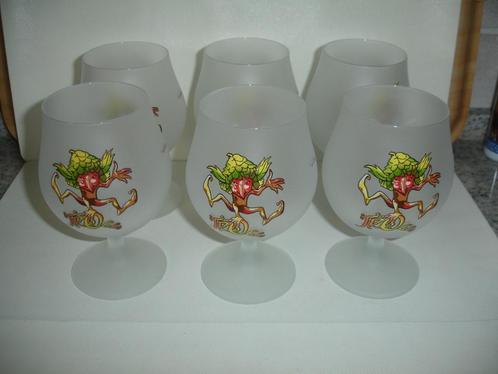 Bierglazen Cuvée des Trolles, mat glas, Verzamelen, Biermerken, Nieuw, Glas of Glazen, Overige merken, Ophalen of Verzenden
