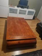 Grande table basse orientale entièrement en bois., Maison & Meubles, Tables | Tables de salon, Enlèvement, Utilisé