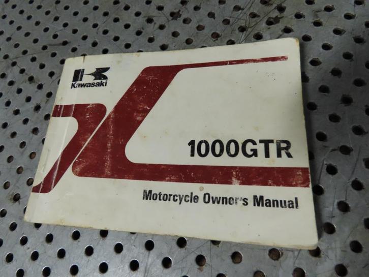 Motorcycle Owner's Manual Kawasaki 1000GTR - GTR1000 '87, Motoren, Handleidingen en Instructieboekjes, Kawasaki, Ophalen of Verzenden