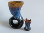 Paire de vases vintage en céramique Alphonse Mouton, Antiquités & Art, Enlèvement ou Envoi