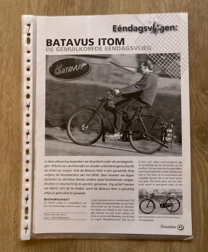 Unieke Map met documentatie Batavus Itom Bromfiets, Fietsen en Brommers, Handleidingen en Instructieboekjes, Zo goed als nieuw