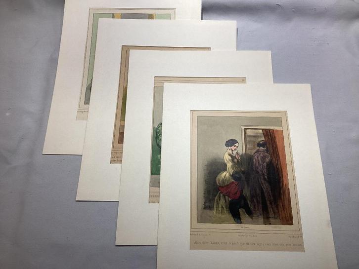 Lot gravures en print. 045/A., Antiek en Kunst, Kunst | Etsen en Gravures, Ophalen