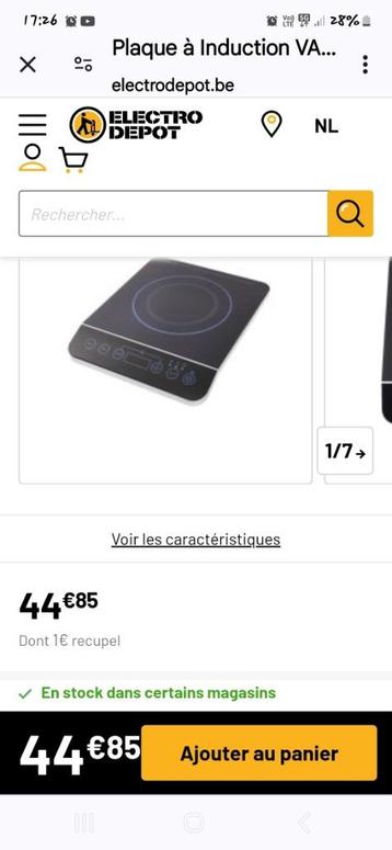 Taque inductions, Electroménager, Tables de cuisson, Enlèvement, Comme neuf, À Poser, Induction