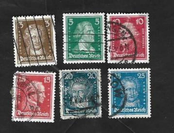 6 Postzegels Duitse Rijk 1926 Beroemde Duitsers beschikbaar voor biedingen