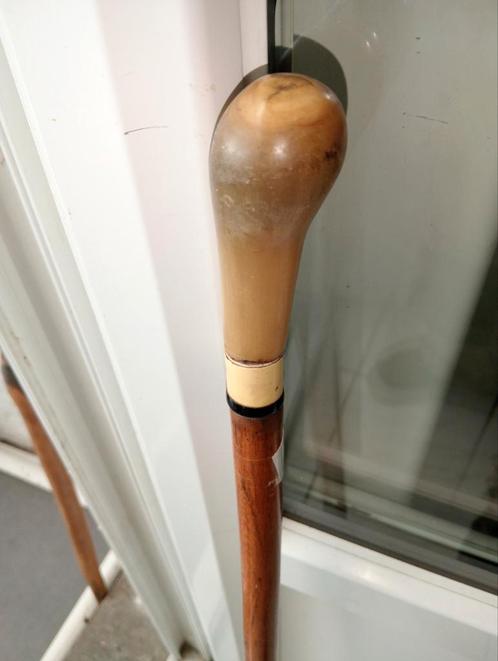 Oude stok met hoornpommel van 91,5 cm, Diversen, Wandelstokken