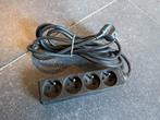 Stekkerdoos zwart 3m, 3500W, Doe-het-zelf en Bouw, Elektriciteit en Kabels, Ophalen of Verzenden, Zo goed als nieuw, Stopcontact