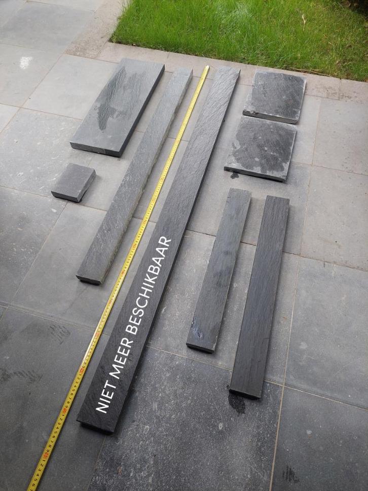 Natuursteen | leisteen, Tuin en Terras, Grind, Keien en Split, Gebruikt, Grijs, Leisteen, Ophalen