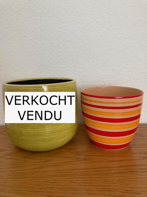 Sierpot/bloempot, Tuin en Terras, Bloempotten, Zo goed als nieuw, Aardewerk, Binnen, Minder dan 40 cm, Minder dan 25 cm, Rond