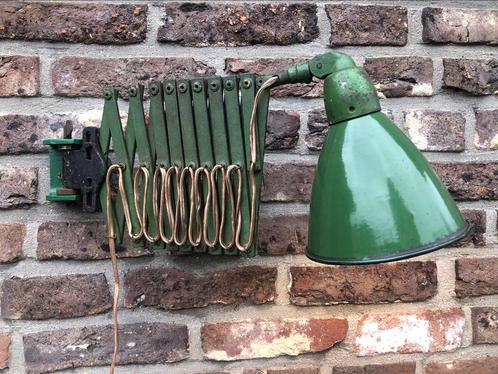 vintage industrial zware SIEMENS schaarlamp geëmailleerd, Antiek en Kunst, Curiosa en Brocante, Ophalen of Verzenden