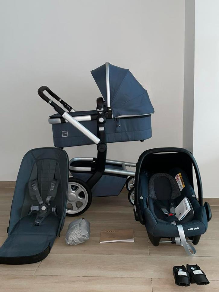 Joolz Day Quadro Blu kinderwagen 3-in-1 Set, Kinderen en Baby's, Buggy's, Maxi-Cosi, Voetenzak, Ophalen
