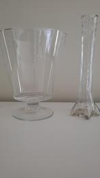 2 glazen vazen, Huis en Inrichting, Woonaccessoires | Vazen, Ophalen of Verzenden, Gebruikt, Glas