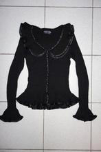 zwarte mooie getailleerde gebreide trui / blouse maat 36/S, Ophalen of Verzenden, Zo goed als nieuw, Maat 36 (S), Zwart