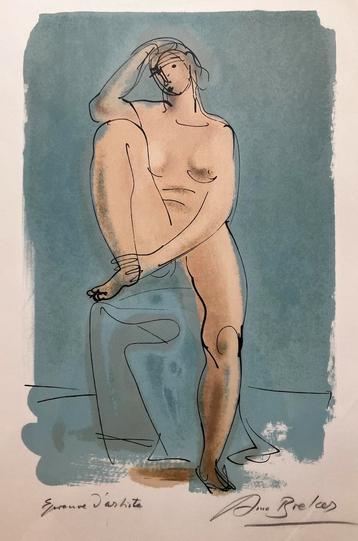 Litho Arno Breker (1900-1991) Femme au genou plié beschikbaar voor biedingen