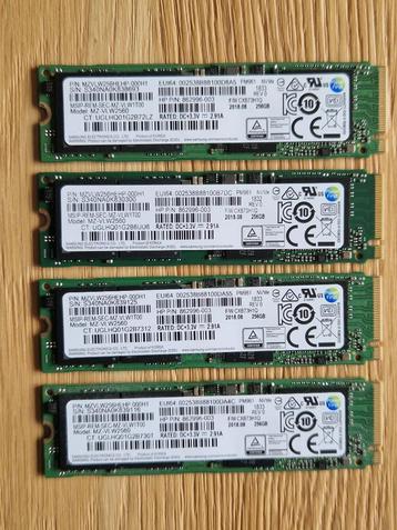 4x SSD Samsung 256GB NVMe m.2 2280 PRO - als nieuw beschikbaar voor biedingen