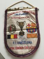 Vlag van de finale van de Cup 1982 van Standard en Barcelona, Ophalen of Verzenden, Gebruikt, Vaantje of Sjaal