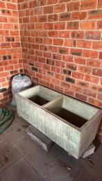 Antieke wasbak, Ophalen, Gebruikt, Rechthoekig, Steen