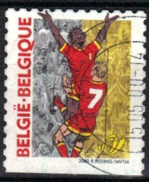 Belgie 2000 - Yvert 2893 /OBP 2894a - Voetbal (ST), Postzegels en Munten, Postzegels | Europa | België, Gestempeld, Sport, Gestempeld