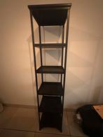 Zwart metalen rek met 5 leggers - Stijlvol, Huis en Inrichting, Ophalen, Zo goed als nieuw