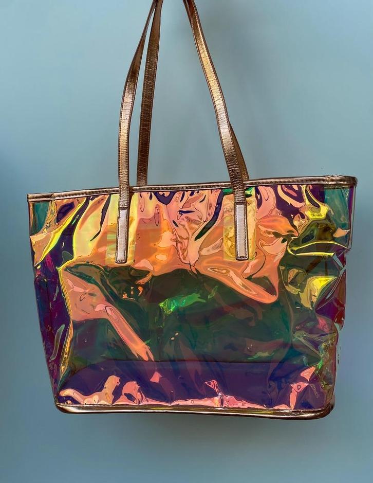 TopModel tas semi transparant, Handtassen en Accessoires, Tassen | Schooltassen, Zo goed als nieuw, Schoudertas, Oranje, Ophalen of Verzenden