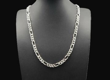 Zilveren figaro ketting. 2025/582. Nieuw Ongedragen. 66 Gram beschikbaar voor biedingen