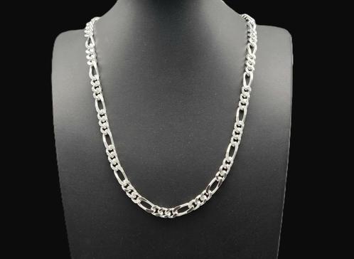 Zilveren figaro ketting. 2025/582. Nieuw Ongedragen. 66 Gram, Handtassen en Accessoires, Kettingen, Nieuw, Zilver, Zilver, Verzenden