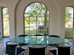 Glazen eettafel design, Huis en Inrichting, Ophalen, 100 tot 150 cm, 200 cm of meer, Zo goed als nieuw