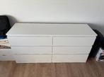 IKEA MALM ladekast met 6 lades in wit, Huis en Inrichting, Kasten | Ladekasten, Ophalen, Gebruikt, 5 laden of meer, 50 tot 100 cm