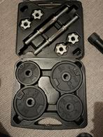 Halterset + halterstang, Sport en Fitness, Ophalen, Zo goed als nieuw, Halterset