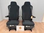 Set lucht geveerde stoelen zwart stof, Auto-onderdelen, Vrachtwagen-onderdelen, Ophalen, DAF