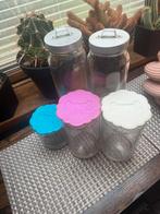 5 glazen voorraadpotten, Ophalen of Verzenden, Zo goed als nieuw