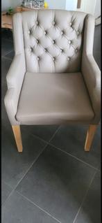 Vier lederen eetkamer stoelen, nieuw!, Huis en Inrichting, Stoelen, Ophalen, Nieuw, Leer, Vier